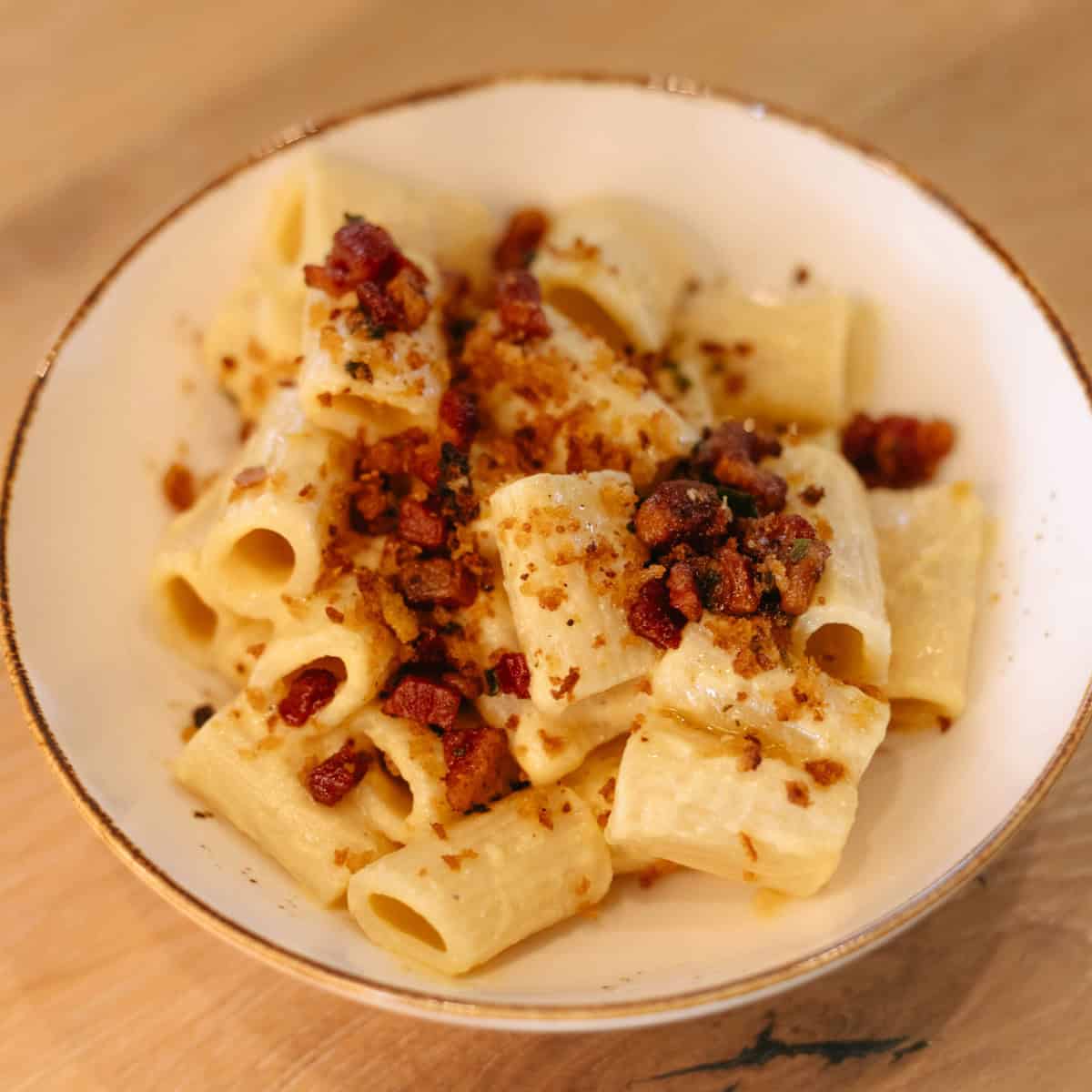 Butternut Squash Pasta with Cinnamon Pancetta and Sage Butter