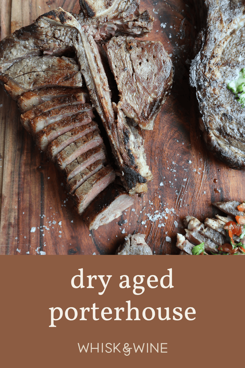 Dry Aged Porterhouse Steak — Pinterest pin (Reverse Sear, Cast Iron Crust)