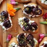 whiskandwine cherry bruschetta recipe featured